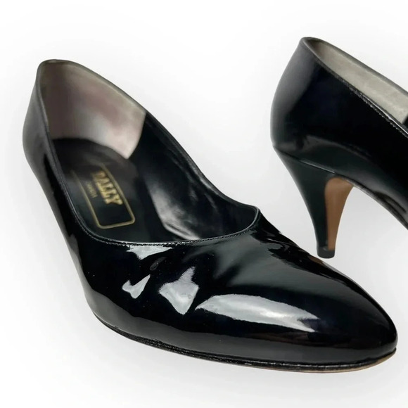 Bally Black Patent Leather Kitten  Heel - Picture 6 of 11